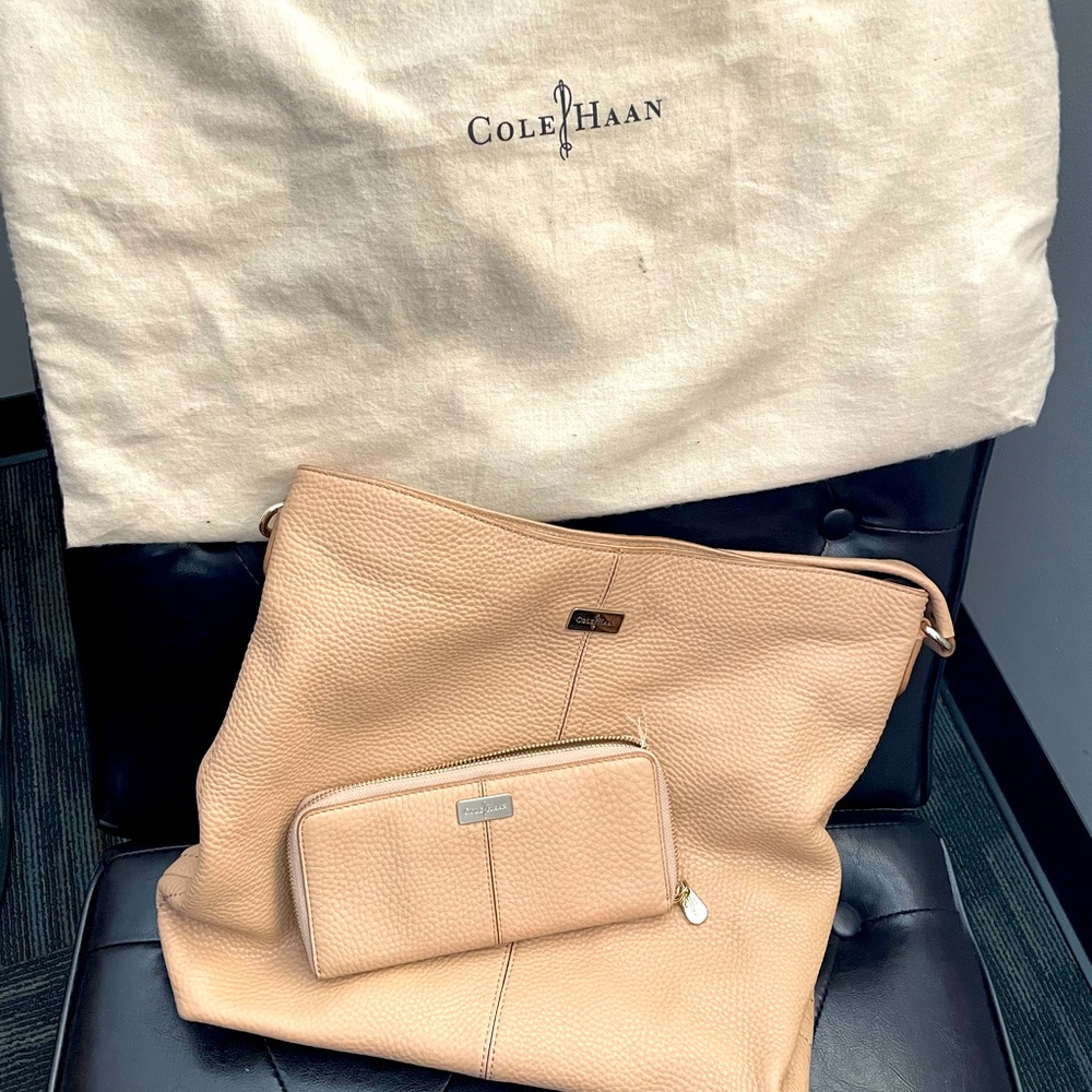 Cole Haan handbag with duster.